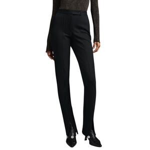 MAEVE by ANTHROPOLOGIE NWT Black Ankle Zip Pants Size 0 High Rise Slim Leg